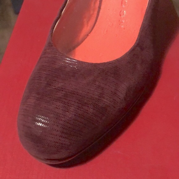 NEW [Sacha London] Fawn Merlot Burgundy Red Close-Toed Heel Pumps, Women's Sz 10 - Picture 6 of 12